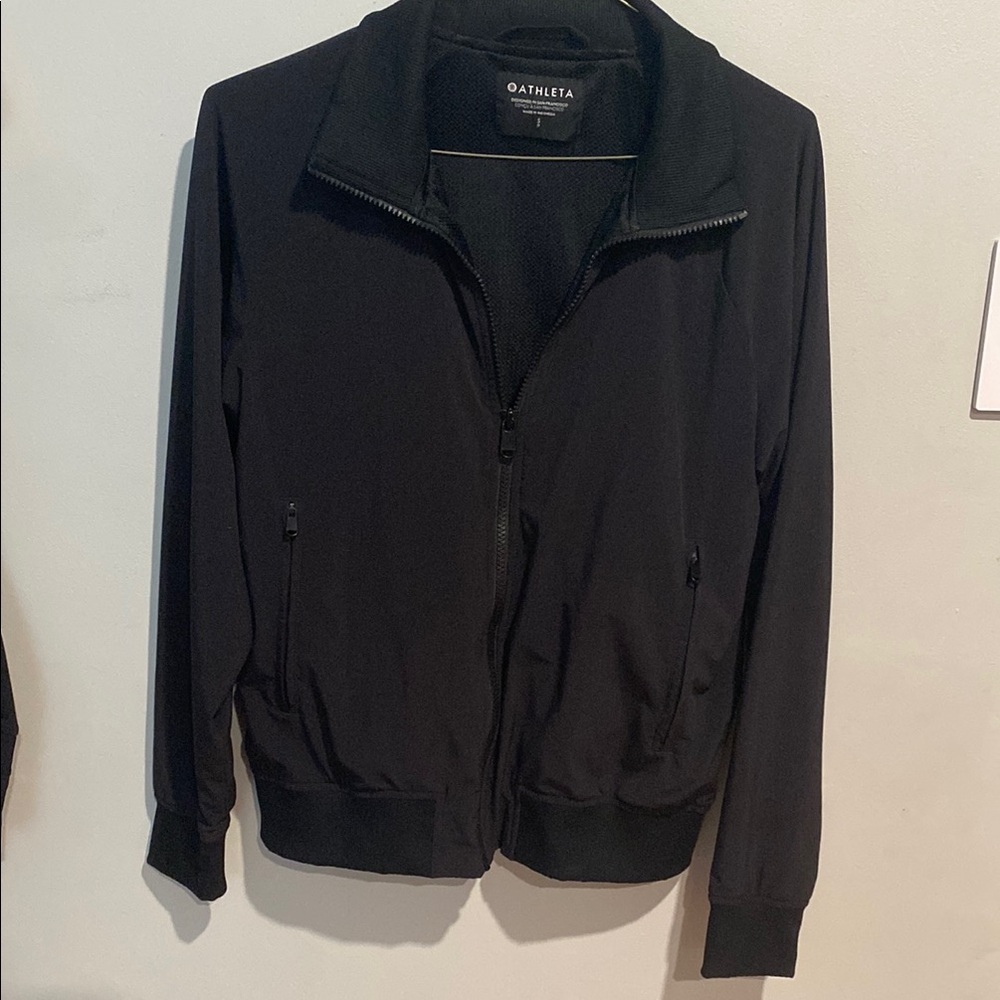 Athleta Black Windbreaker Jacket Lightweight Athletic